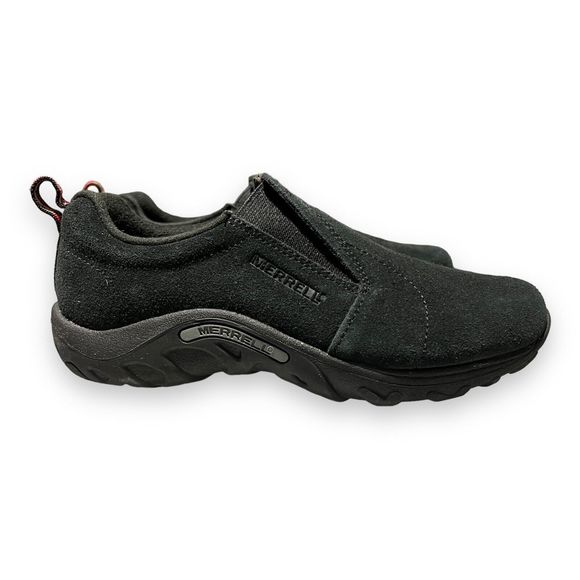 Merrell KIDS 4.5 Black Suede Jungle Moc, Nubuck Leather, J95631 EU 35.5 Slip On - Picture 1 of 9